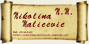 Nikolina Maličević vizit kartica